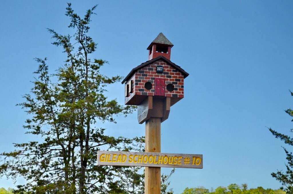 image of gilead schoolhouse #10 birdhouse, birdhouse city, picton, ontario