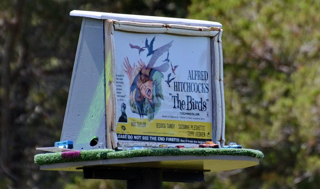 image of mustang drive-in birdhouse, birdhouse city, picton, ontario