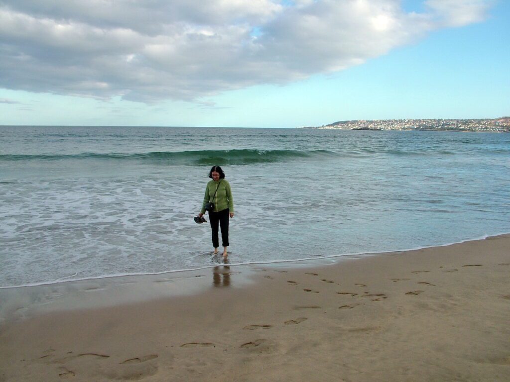 image of jean on santos beach, mossel bay, south africa