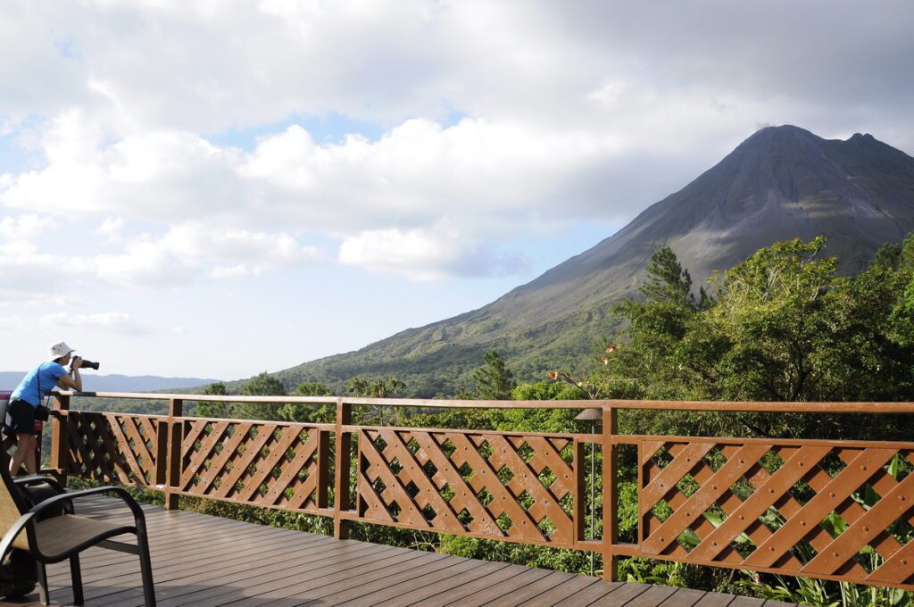 image of observation deck, arenal observatory, costa rica