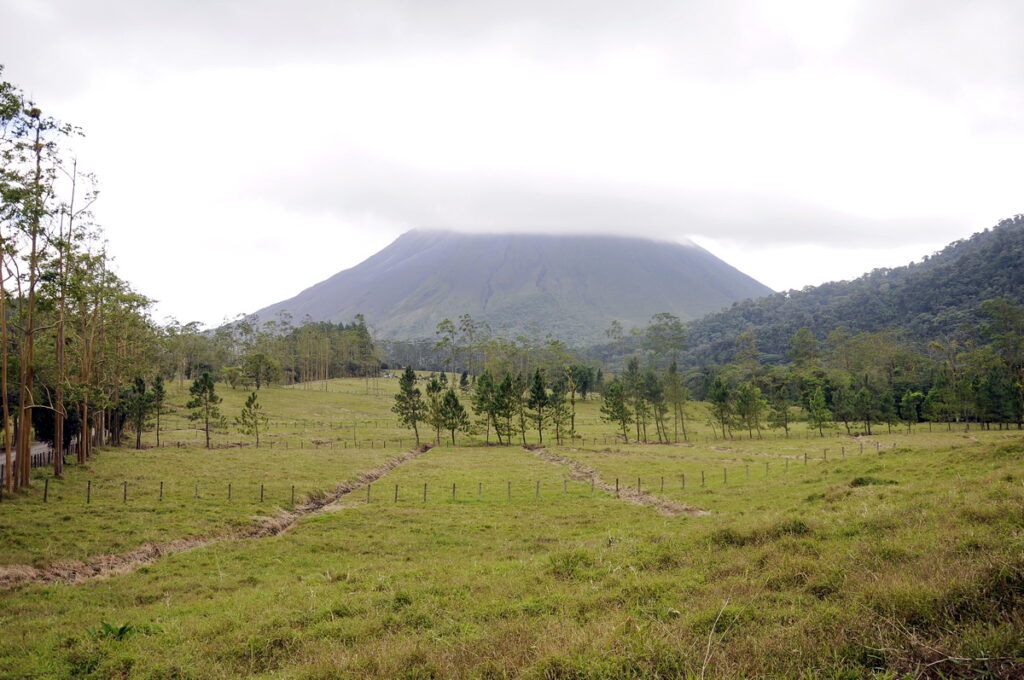 image of pastureland, arenal observatory, costa rica