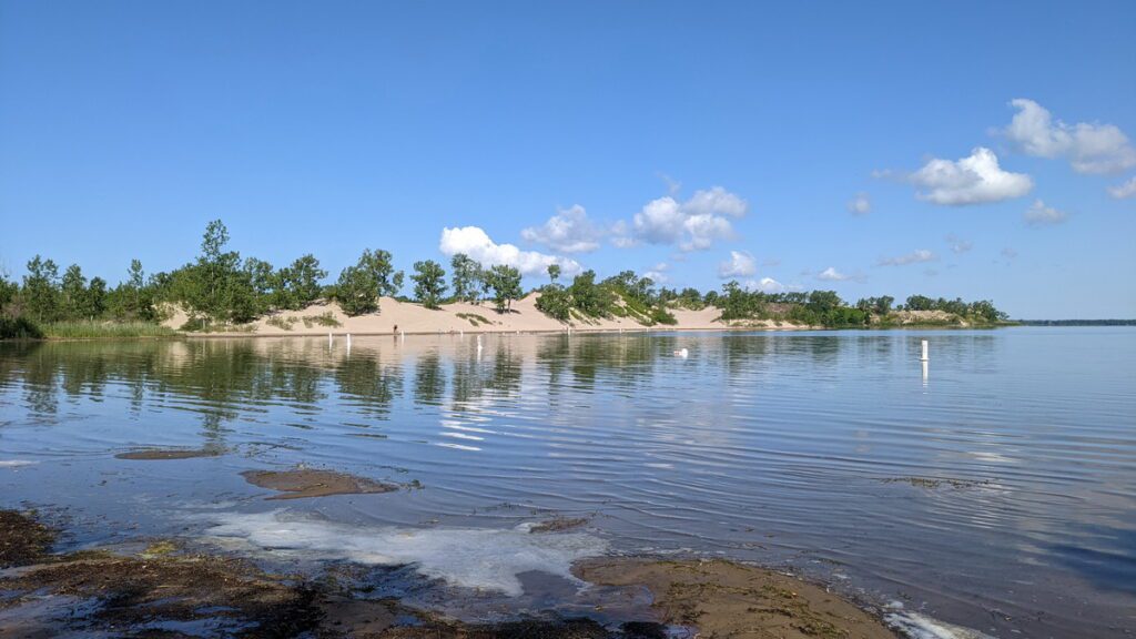 image of sand dunes, dunes beach, sandbanks provincial park, ontario