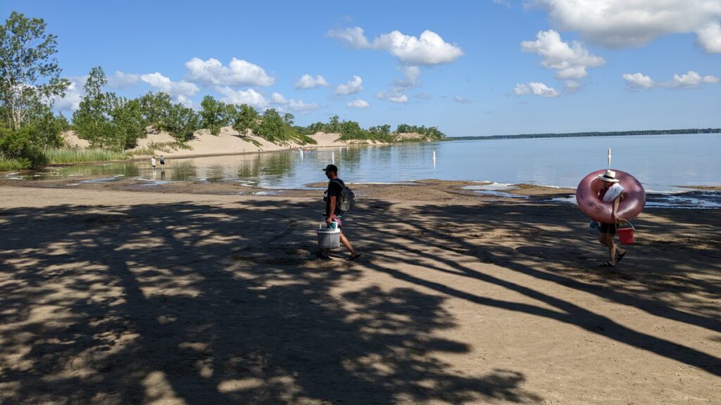 image of sand dunes, dunes beach, sandbanks provincial park, ontario