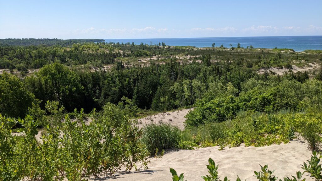 image of sand dunes at lake ontario, sandbanks provincial park, ontario