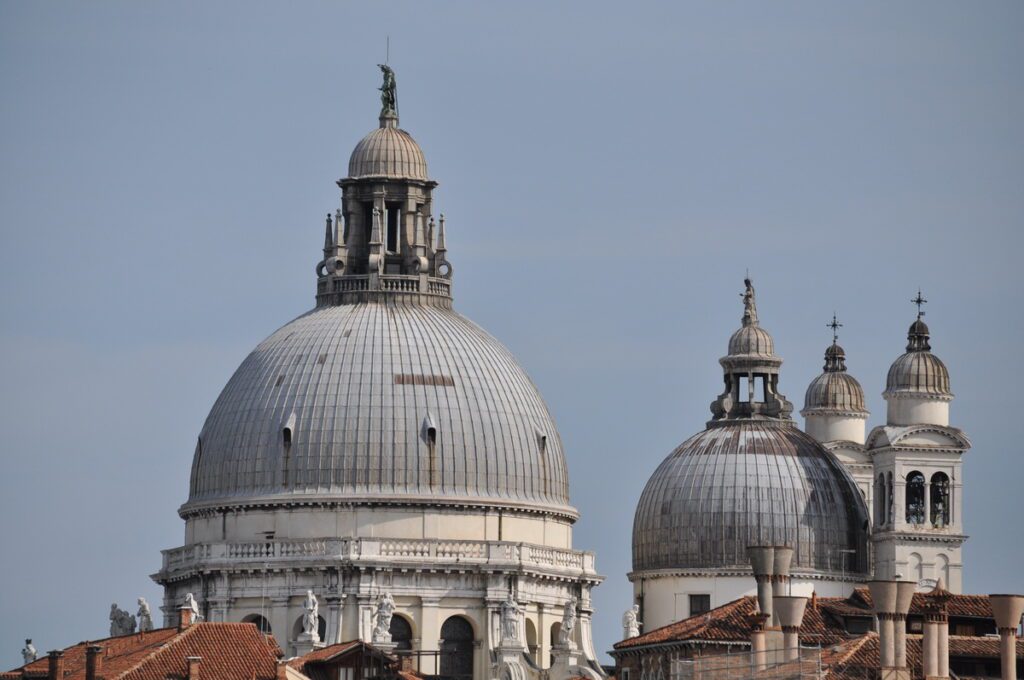 image of domes and bell towers, Santa Maria della Salute, venice, italy