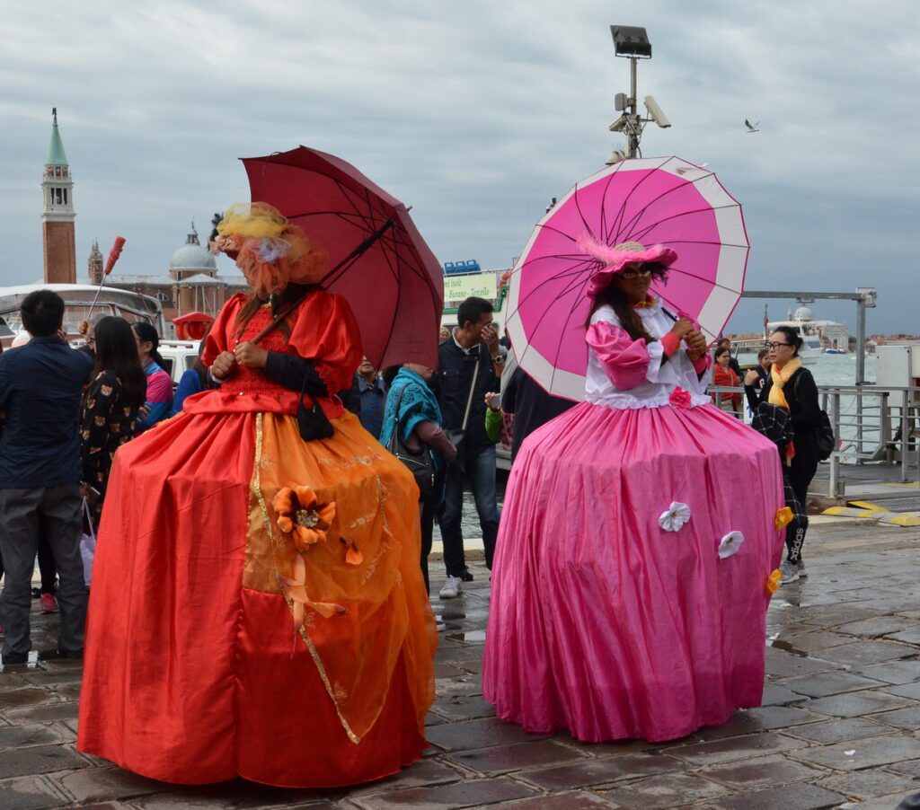 image of people in costumes, venice, italy