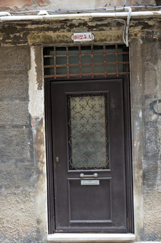 image of an old door, venice, italy