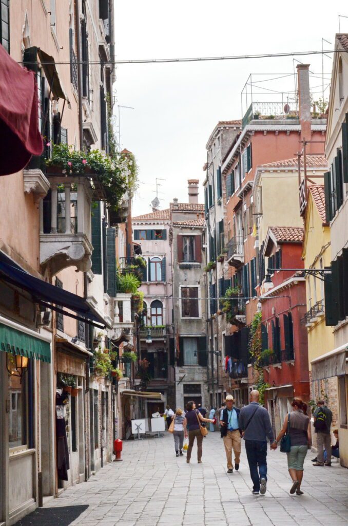 image of street scene, venice, italy