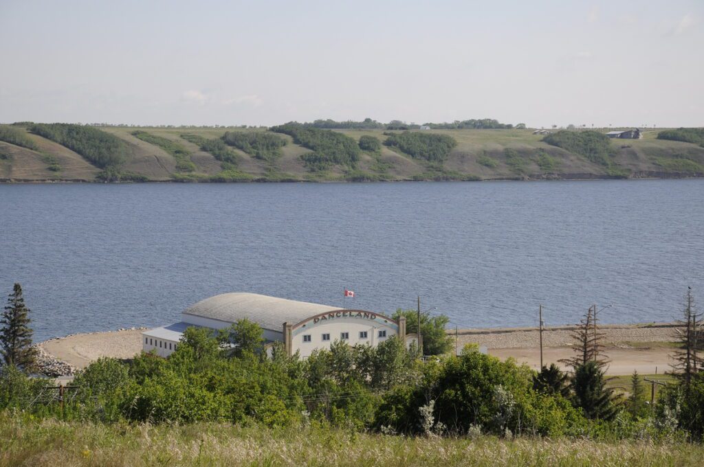 image of danceland and little manitou lake, little manitou lake, watrous, saskatchewan