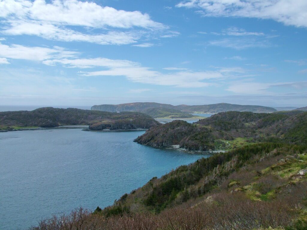 image of islands off newfoundland from camel's back trail, newfoundland