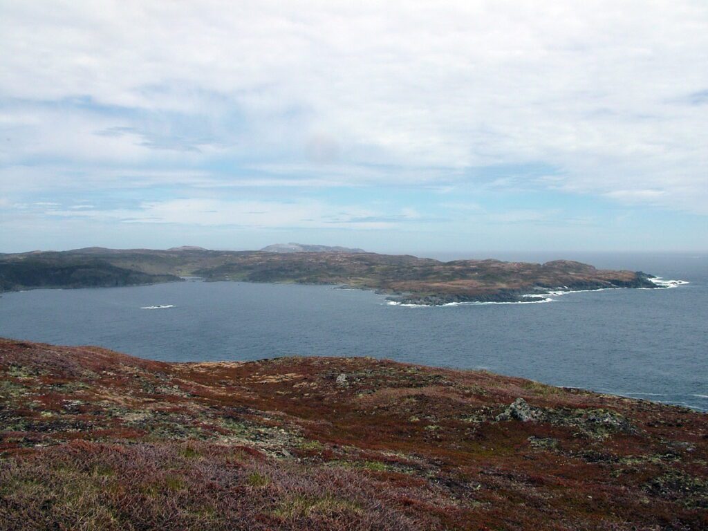 image of the ocean view, camel's back trail, camel island, newfoundland