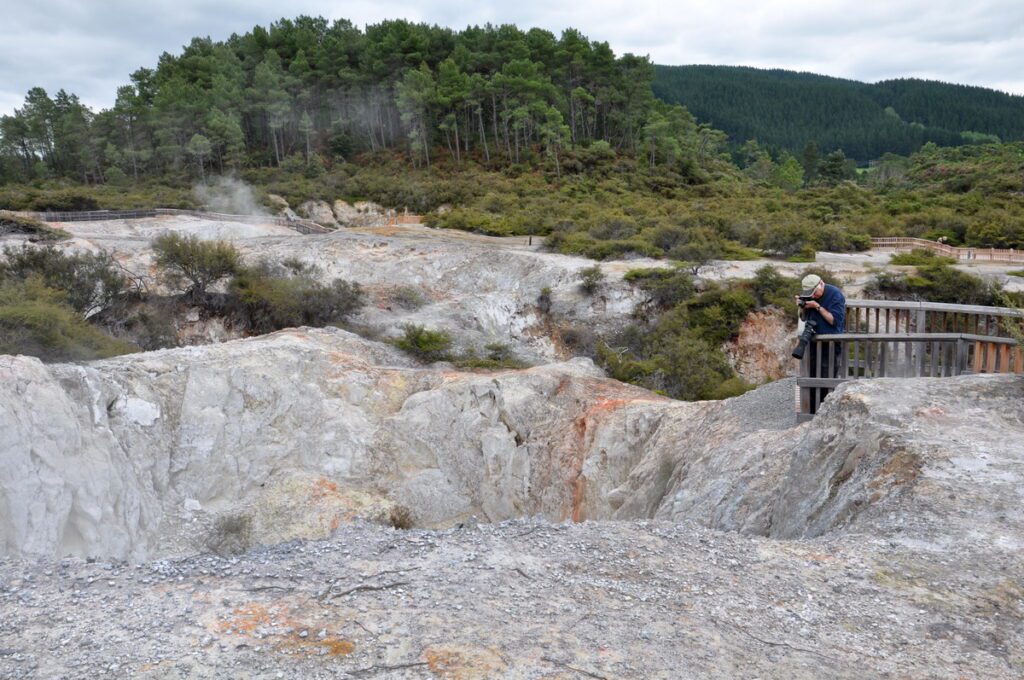 image of rainbow crater, wai-o-tapu thermal wonderland, rotorua, new zealand