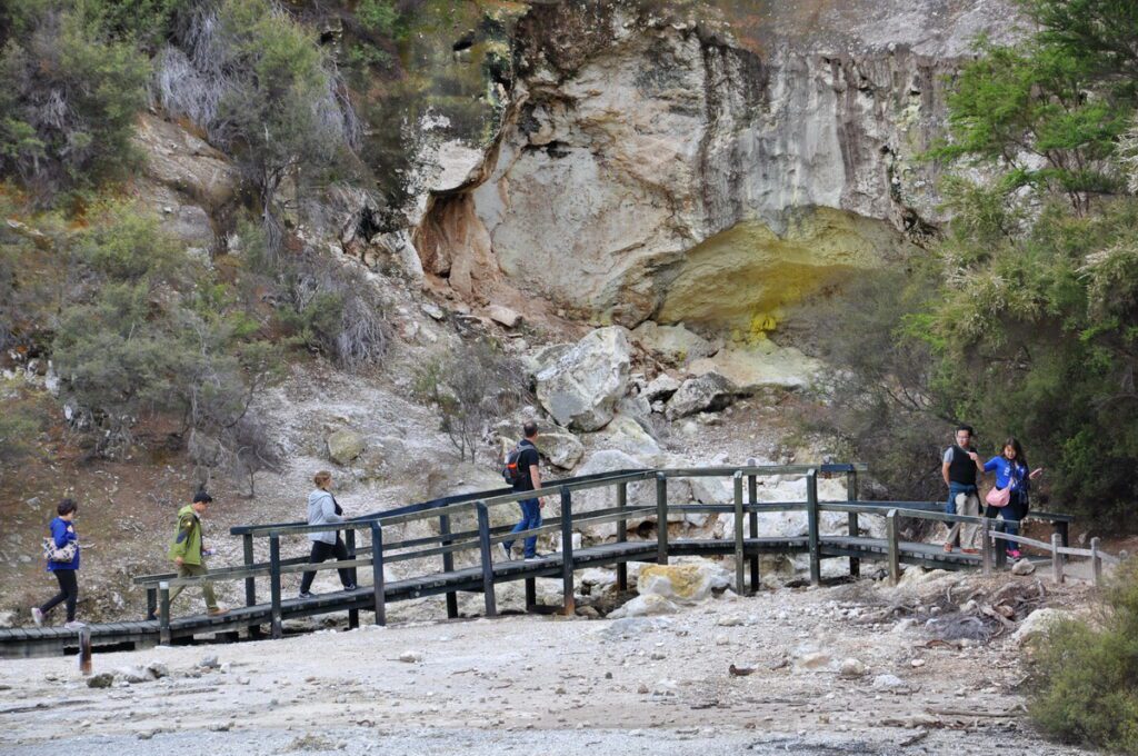 image of sulphur cave, wai-o-tapu thermal wonderland, new zealand