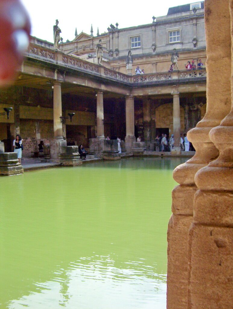 image of the great bath, roman baths, bath, England