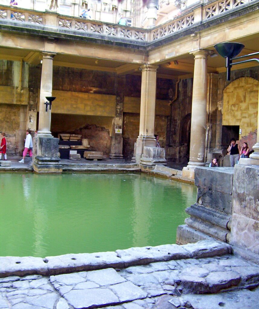 image of the great bath, roman baths, bath, England