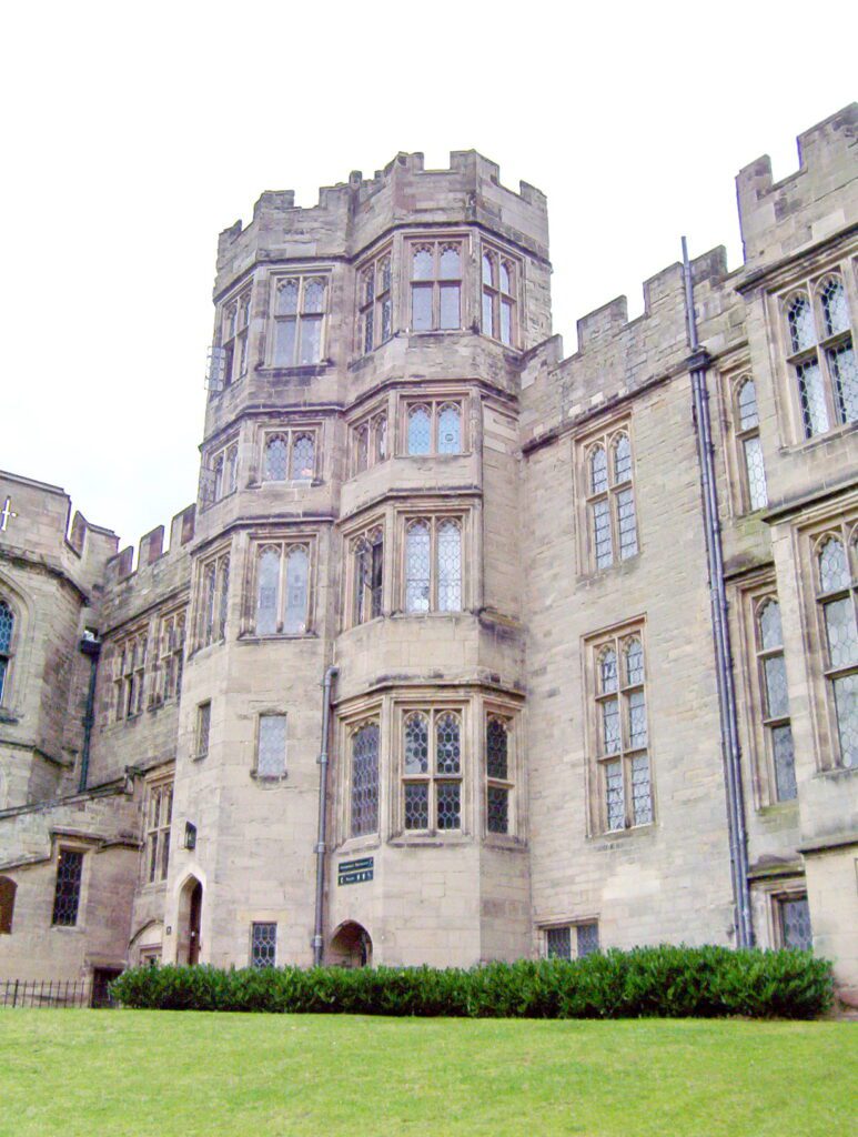 image of stone walls, warwick castle, england