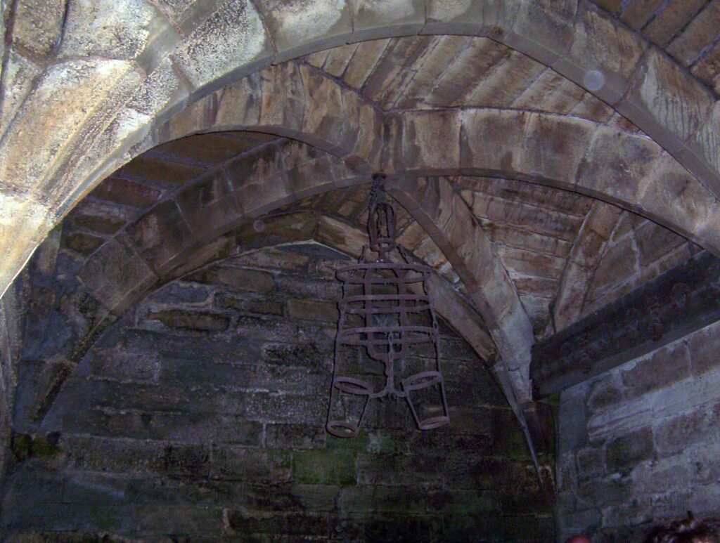 image of a gibbet, warwick castle, england