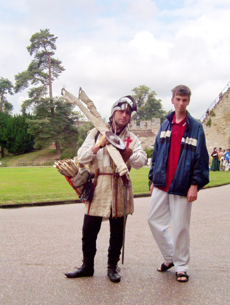image of an archer, warwick castle, england