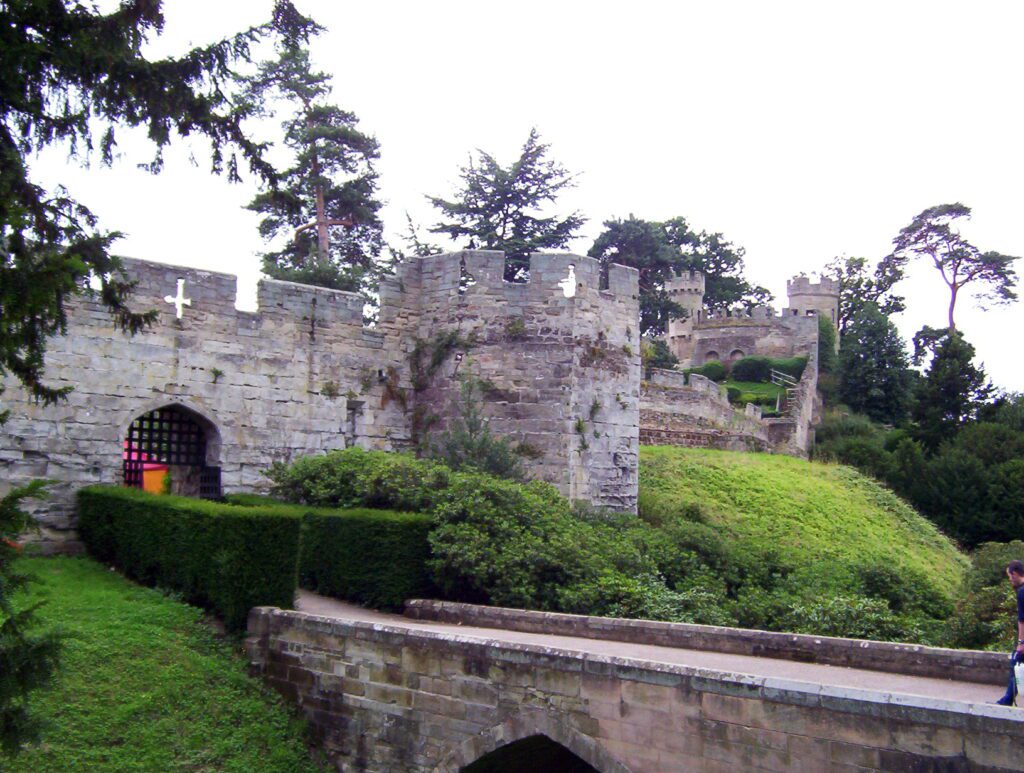 image of bear tower, warwick castle, england