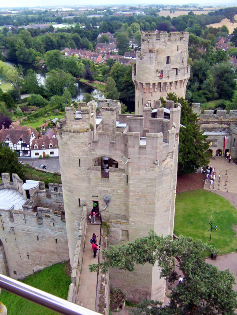 image of Gatehouse Tower and Caesar's Tower from Guy's Tower, Warwick Castle, England