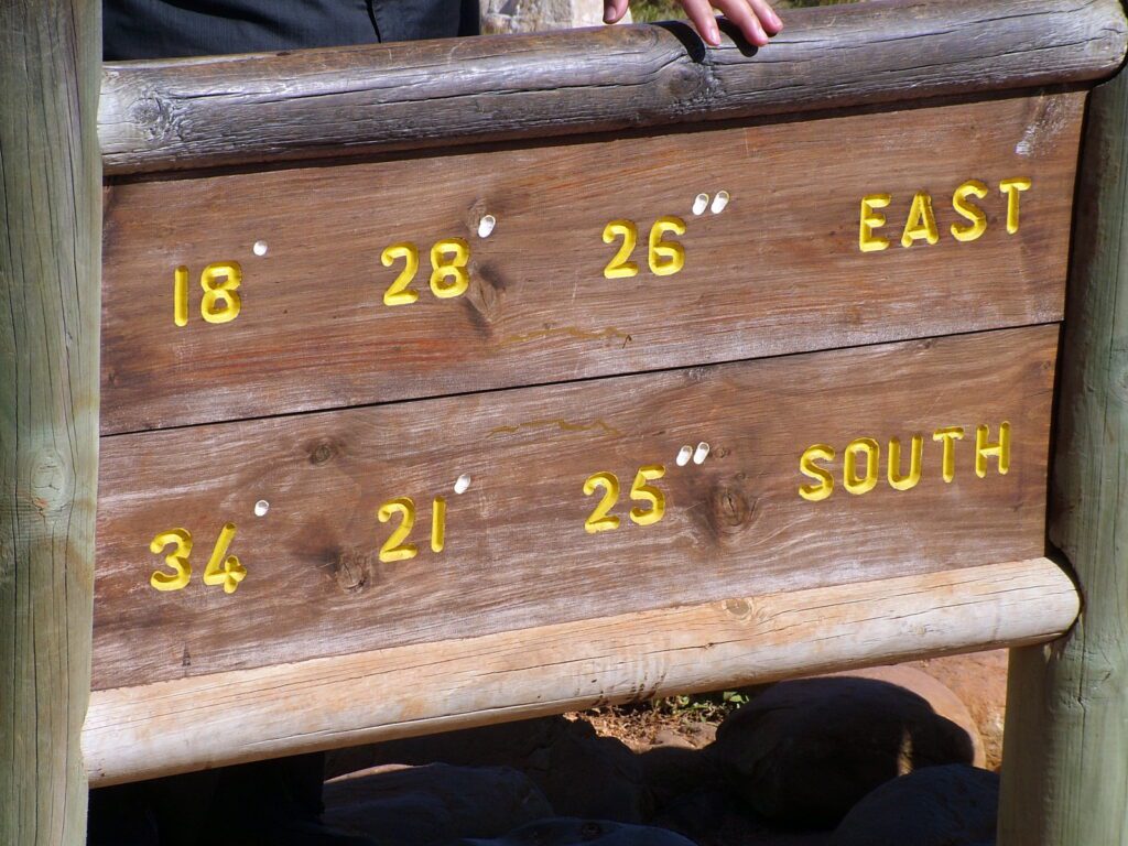 image of sign with coordinates for cape of good hope, cape of good hope nature reserve, south africa