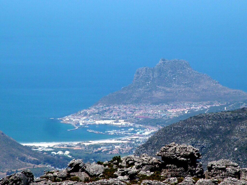 image of a clear view from table mountain, cape town, south africa
