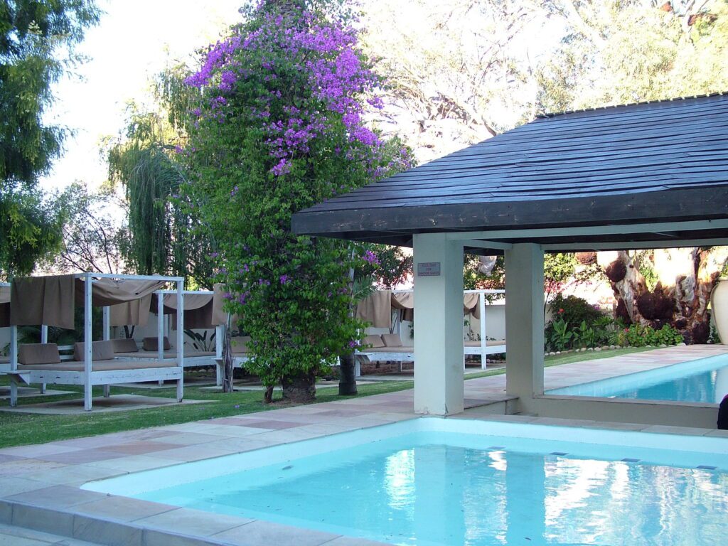 image of pool area, clanwilliam lodge, northern cape, south africa