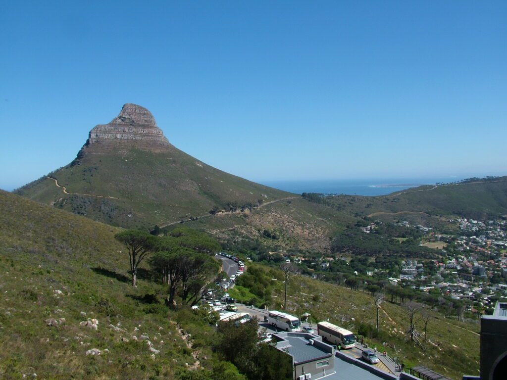 image of lion's head, table mountain, cape town, south africa 