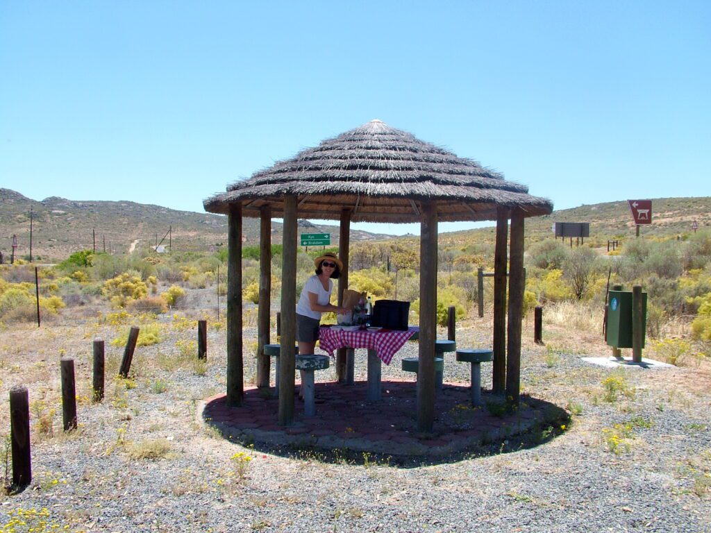 image of a picnic shelter, northern cape, south africa
