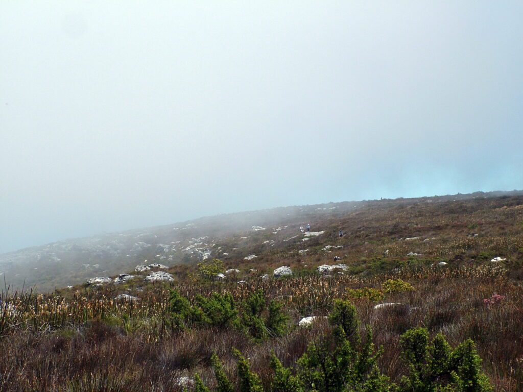 image of clouds on table mountain, cape town, south africa