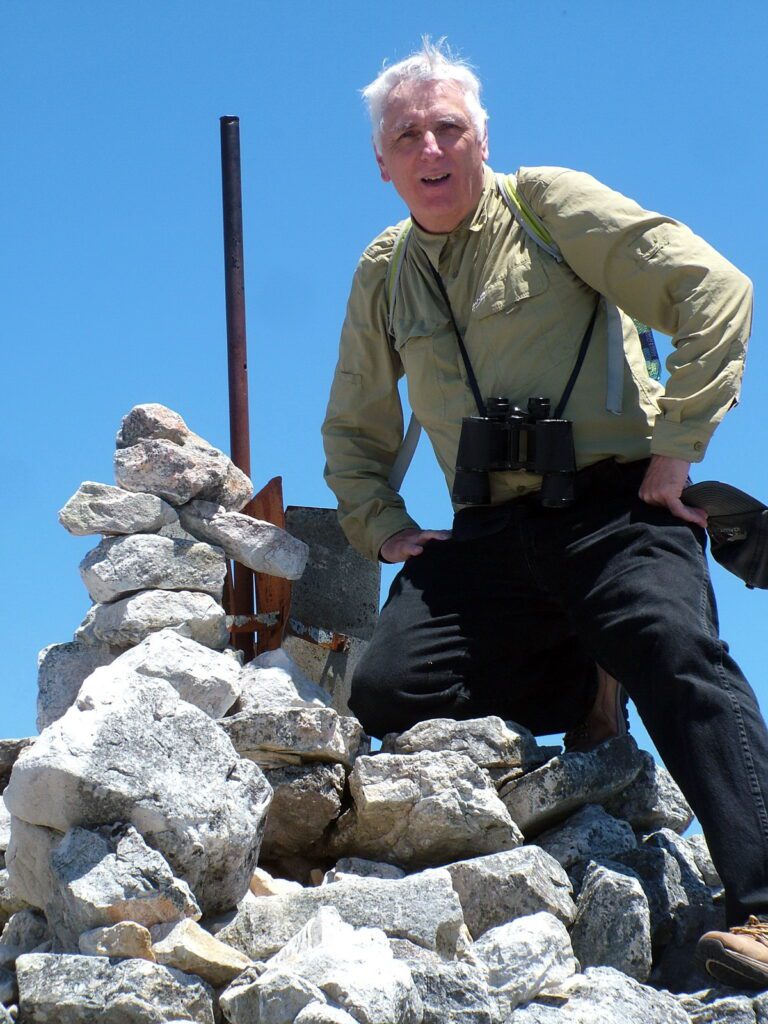 image of bob at the top of maclear's beacon, table mountain, cape town, south africa