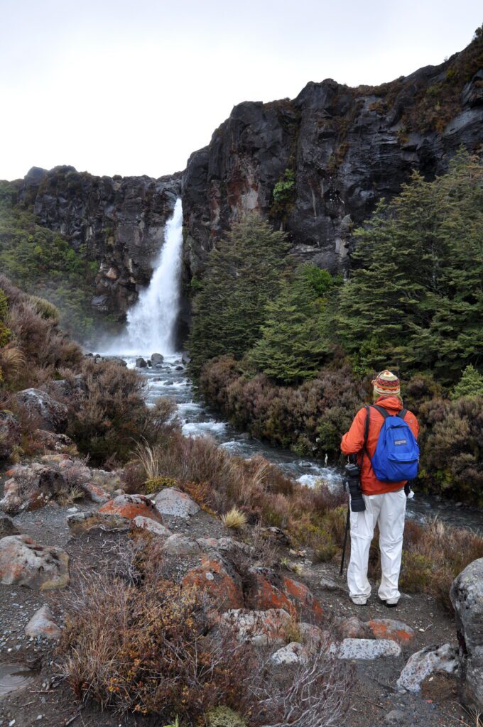image of bob at taranaki falls, Mt. Tongariro National Park, New Zealand