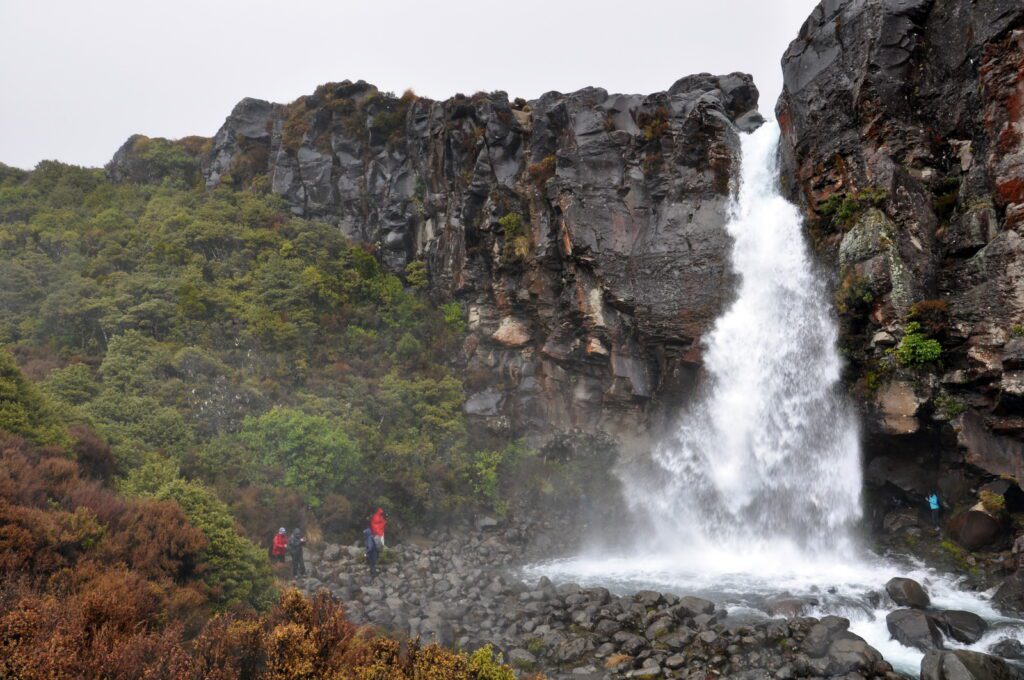 image of bob near the plunge pool, Taranaki Falls, Mt. Tongariro National Park, New Zealand