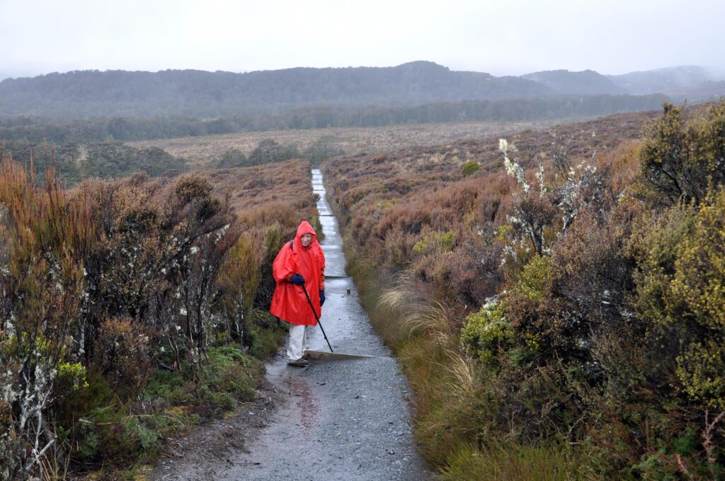 image of bob on the lower track, taranaki falls trail, Mt. Tongariro National Park, New Zealand