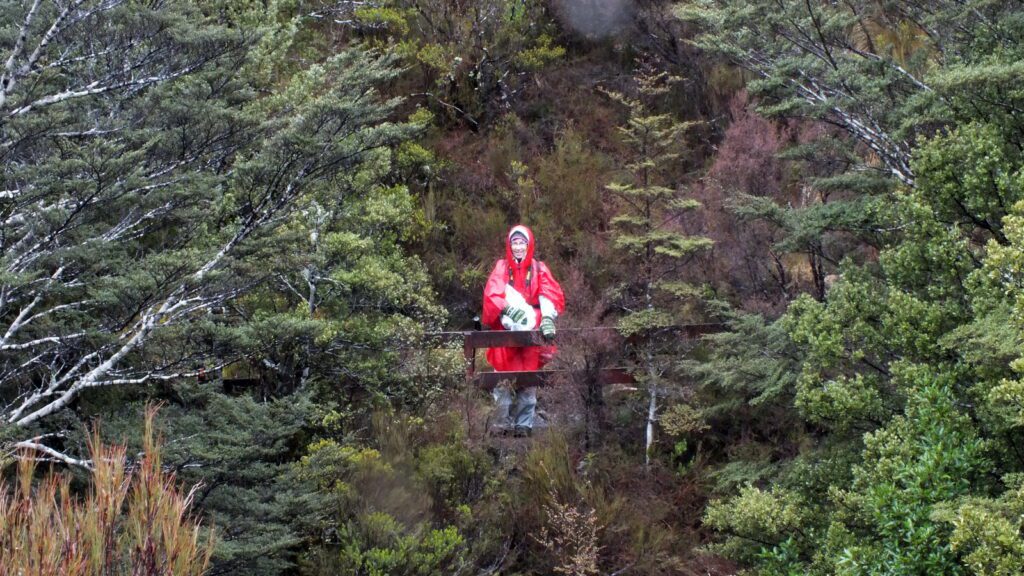 image of jean on the lower track, taranaki falls trail, Mt. Tongariro National Park, New Zealand