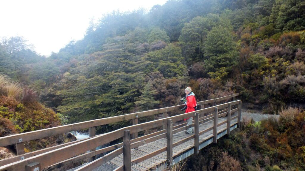 image of jean at wairere stream, taranaki falls trail, Mt. Tongariro National Park, New Zealand
