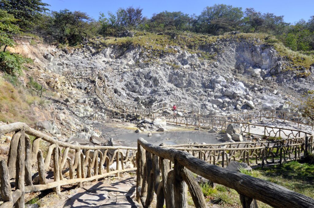 image of the crater at las hornillas volcanic activity centre, miravalles volcano, costa rica 
