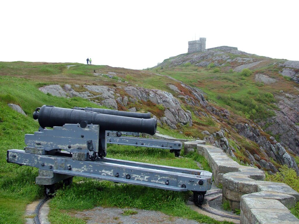 image of cannons and cabot tower, signal hill, st. john's, newfoundland