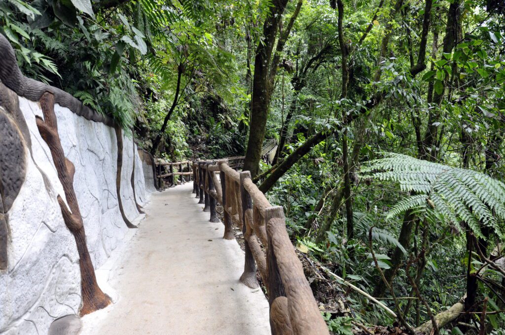 image of a paved trail to la fortuna waterfall, la fortuna, costa rica