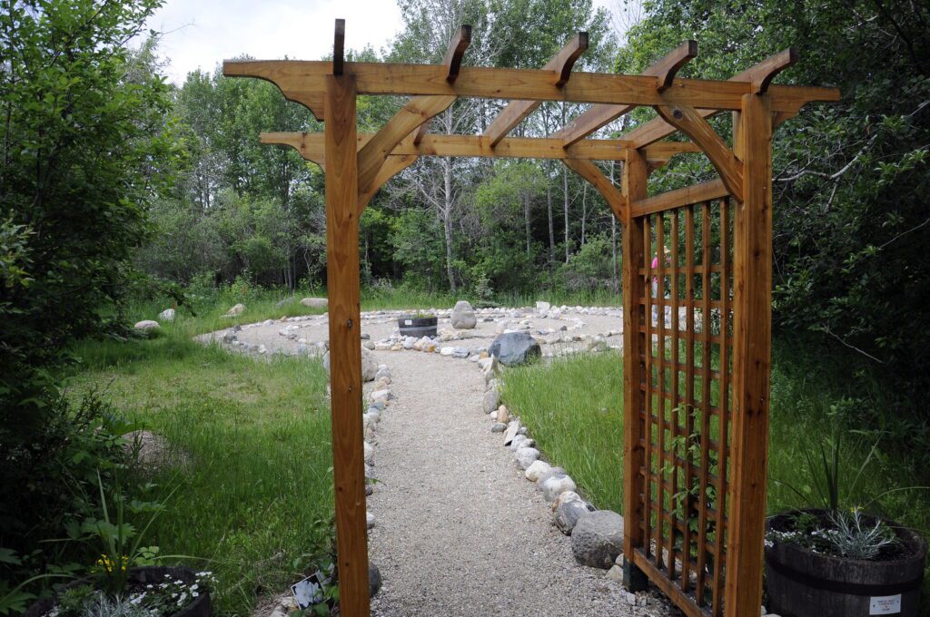 image of a meditative labyrinth, wellington park, watrous, saskatchewan 