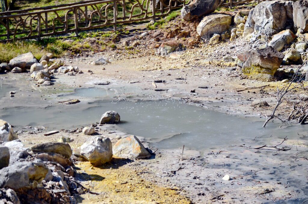 image of bubbling water, las hornillas volcanic activity centre, miravalles volcano, costa rica 