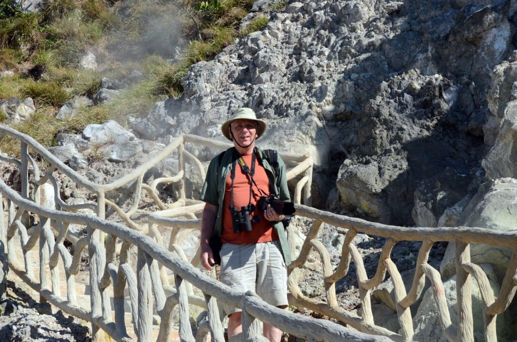 image of bob at las hornillas volcanic activity centre, miravalles volcano, costa rica 