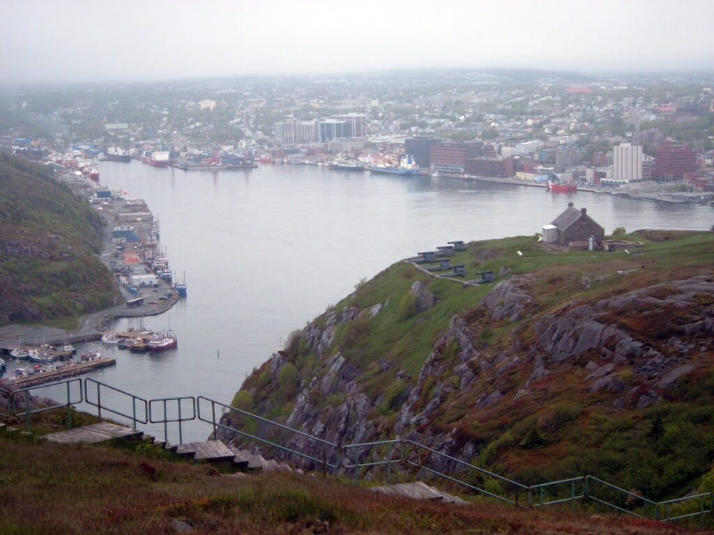 image of st. john's harbour from north head trail, signal hill, st. john's, newfoundland and labrador