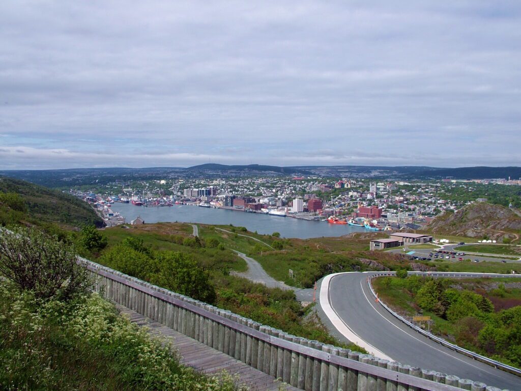 image of st. john's harbour from signal hill, st. john's, newfoundland and labrador