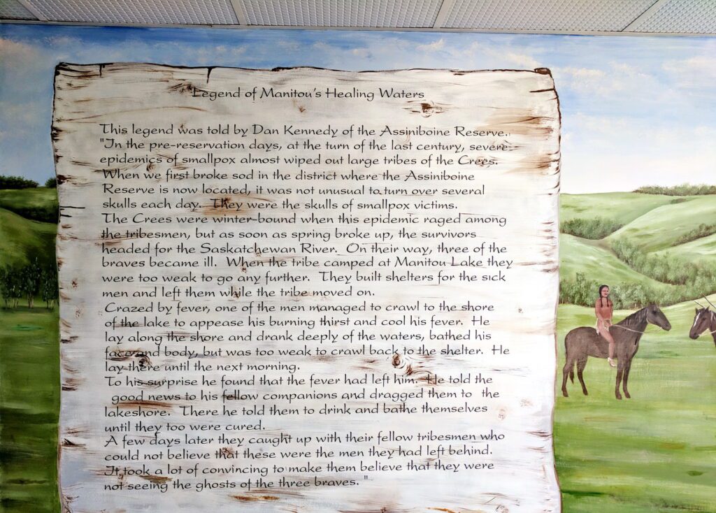 image of a wall mural, Manitou Springs Resort & Mineral Spa, manitou beach, saskatchewan 