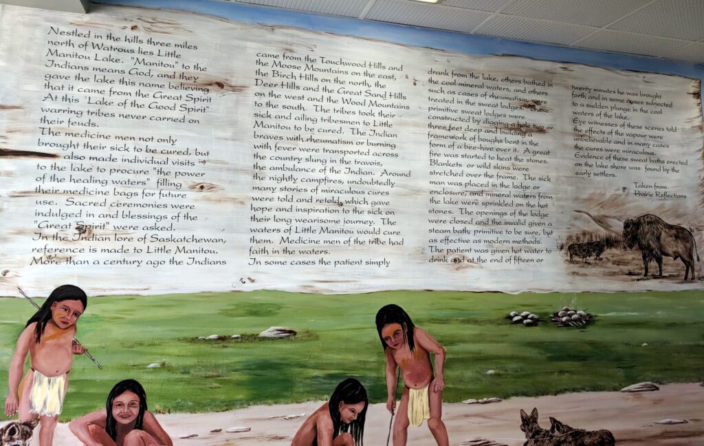 image of a wall mural, Manitou Springs Resort & Mineral Spa, manitou beach, saskatchewan