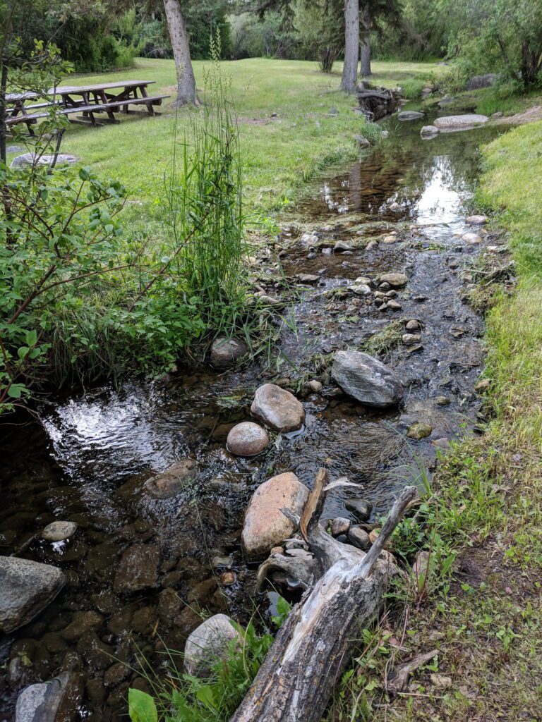 image of a stream, wellington park, watrous, saskatchewan 