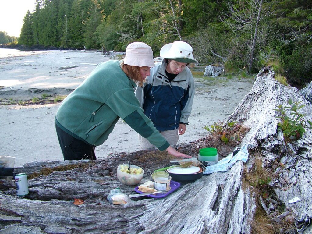 image of campers, vargas island, british columbia