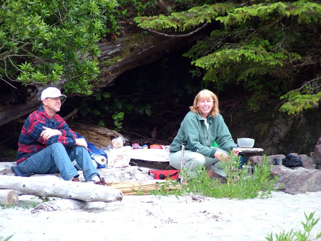 image of claire and martin, ahous bay, vargas island, british columbia