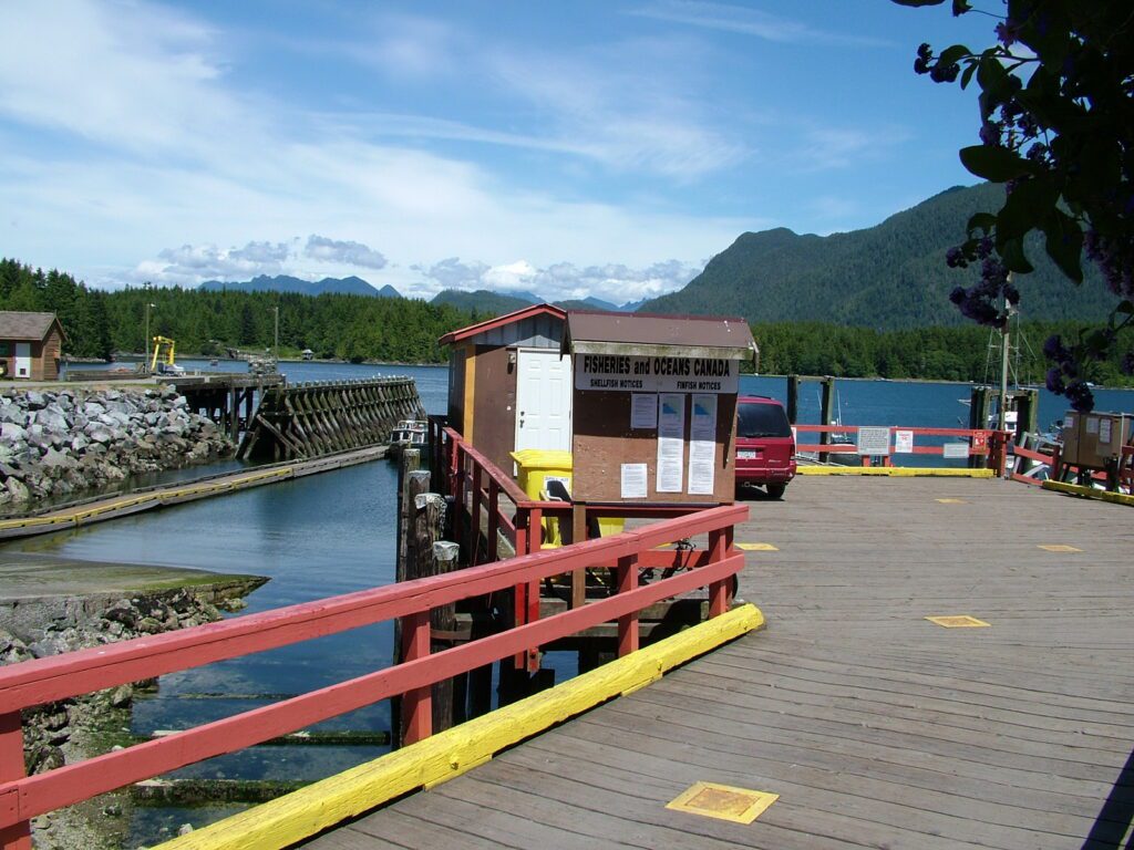 image of the docks and boat ramp, tofino, vancouver island, british columbia 